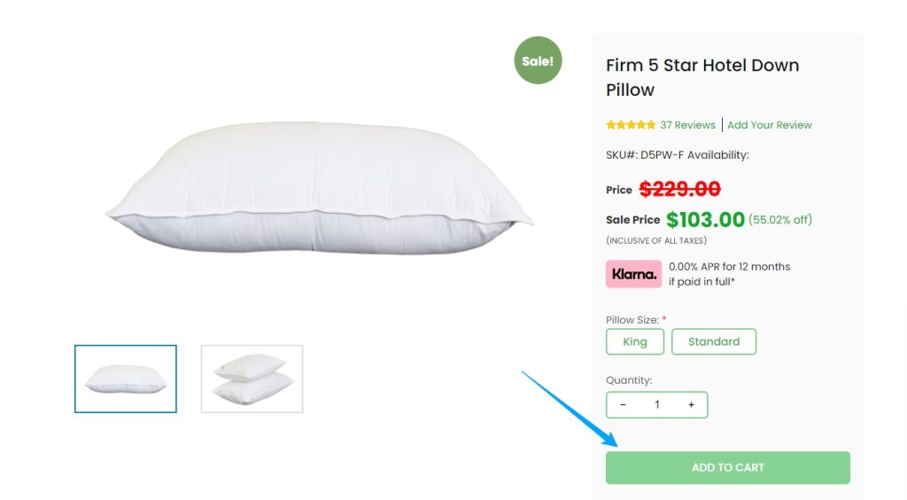 B2C CTA action example